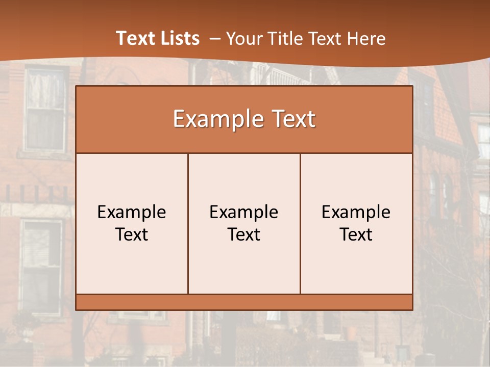 A Row Of Houses With Trees In Front Of Them PowerPoint Template