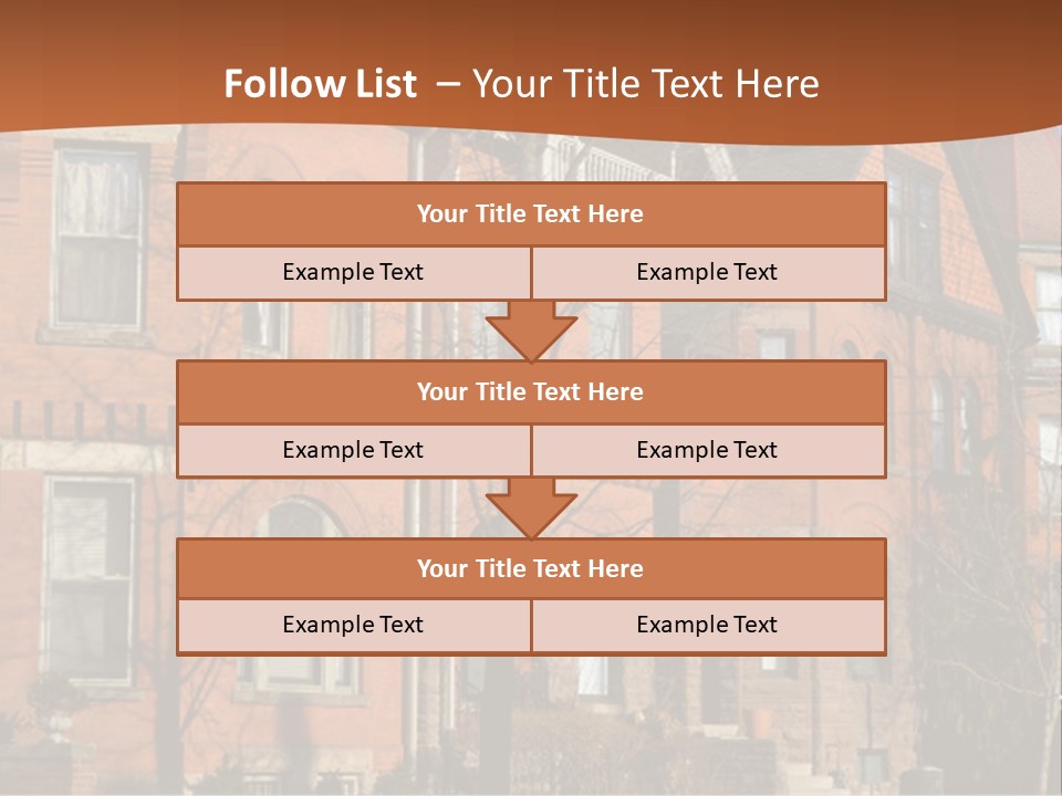 A Row Of Houses With Trees In Front Of Them PowerPoint Template