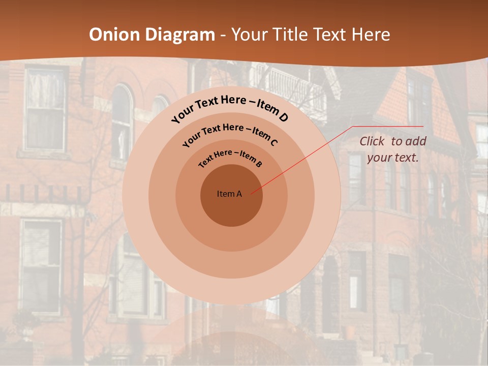 A Row Of Houses With Trees In Front Of Them PowerPoint Template