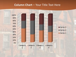A Row Of Houses With Trees In Front Of Them PowerPoint Template