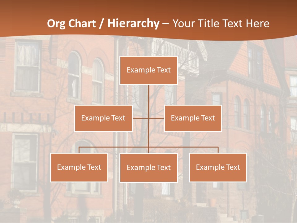 A Row Of Houses With Trees In Front Of Them PowerPoint Template
