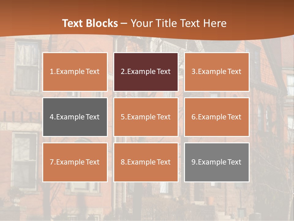 A Row Of Houses With Trees In Front Of Them PowerPoint Template