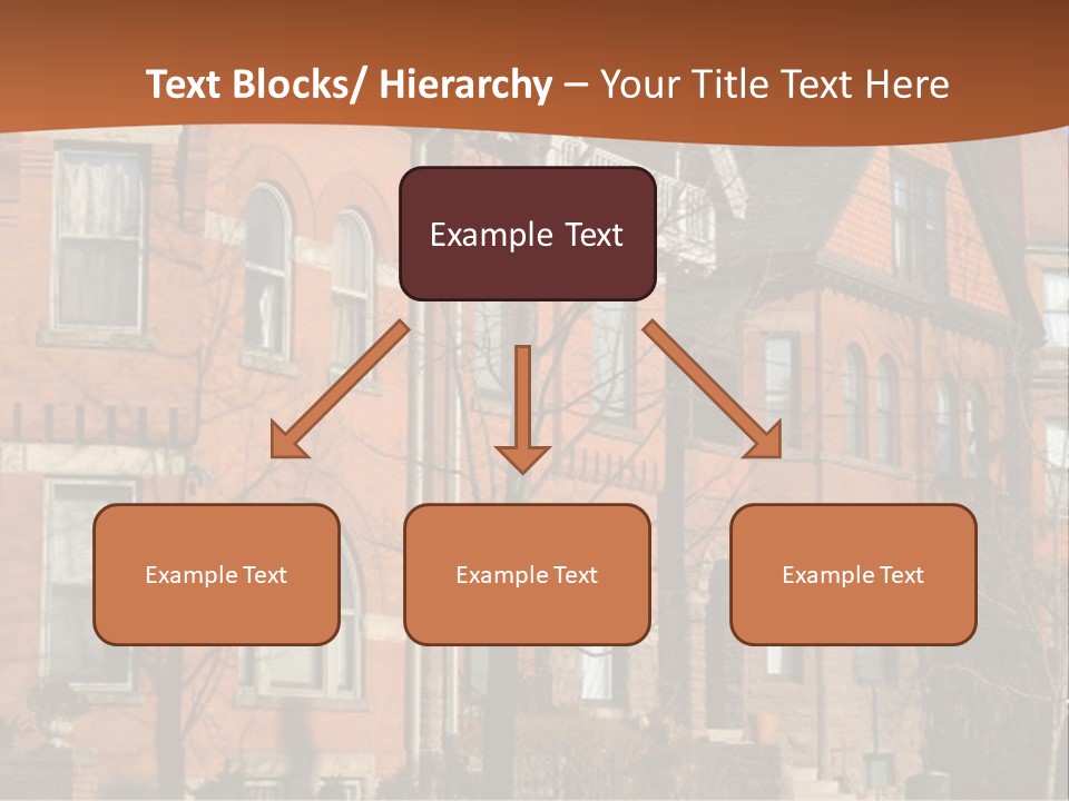 A Row Of Houses With Trees In Front Of Them PowerPoint Template