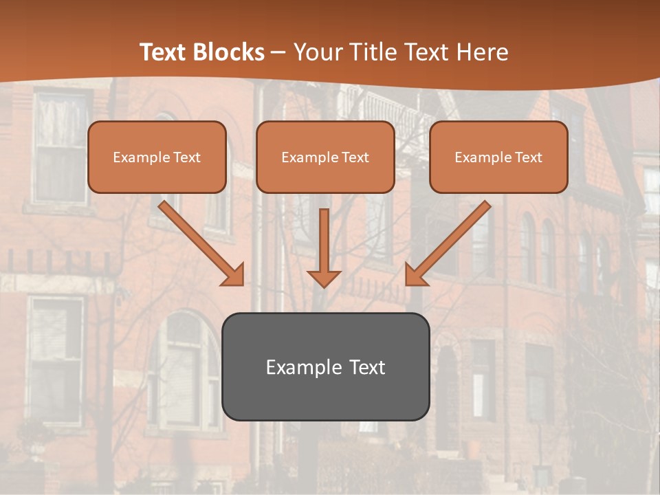 A Row Of Houses With Trees In Front Of Them PowerPoint Template