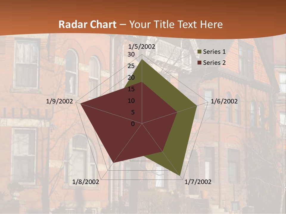 A Row Of Houses With Trees In Front Of Them PowerPoint Template