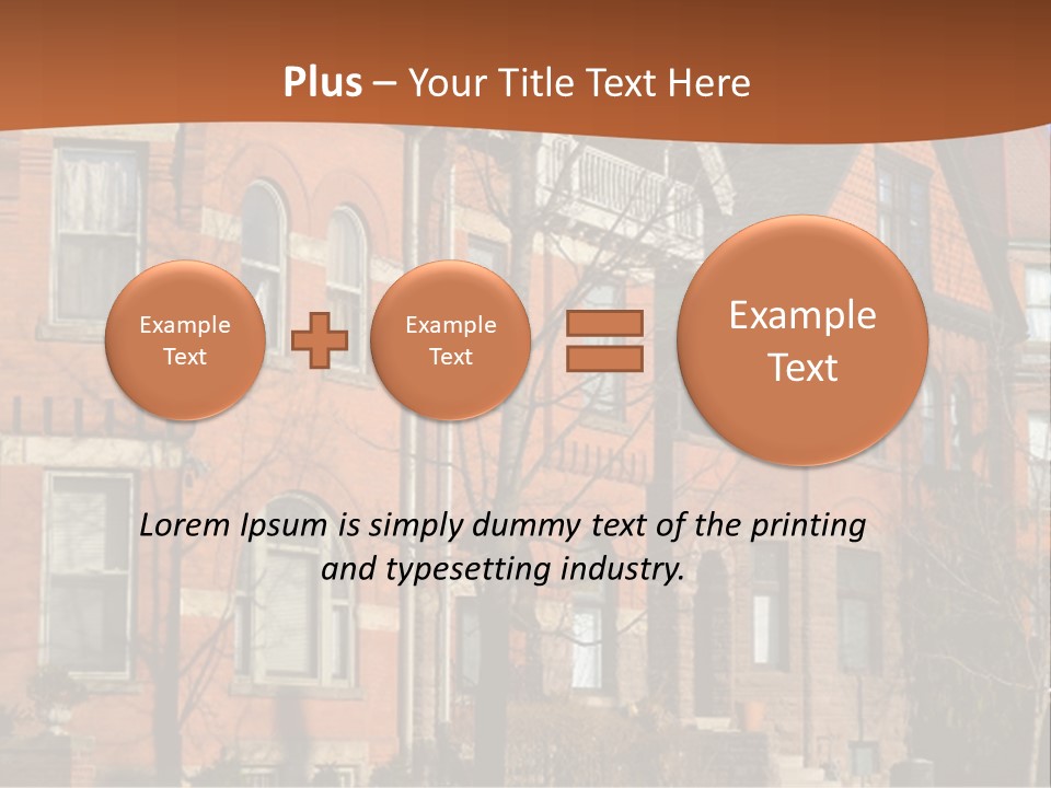 A Row Of Houses With Trees In Front Of Them PowerPoint Template