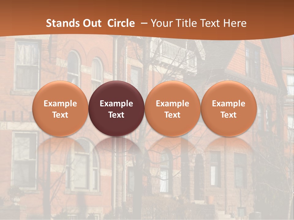 A Row Of Houses With Trees In Front Of Them PowerPoint Template