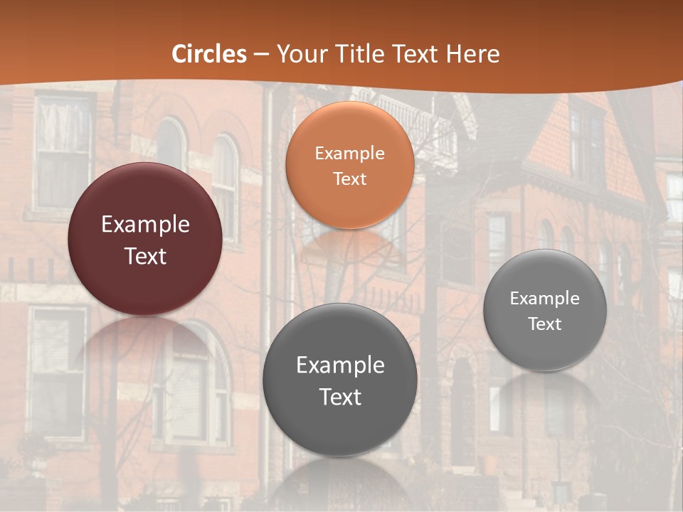 A Row Of Houses With Trees In Front Of Them PowerPoint Template