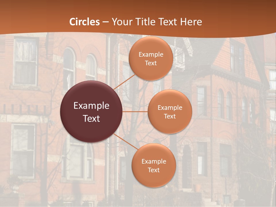 A Row Of Houses With Trees In Front Of Them PowerPoint Template