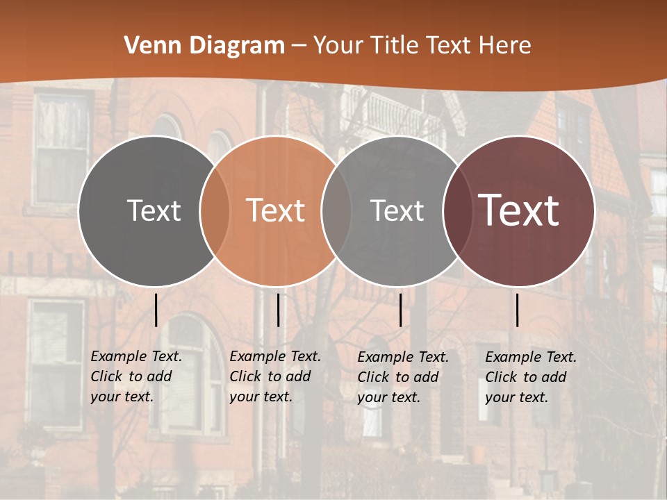 A Row Of Houses With Trees In Front Of Them PowerPoint Template