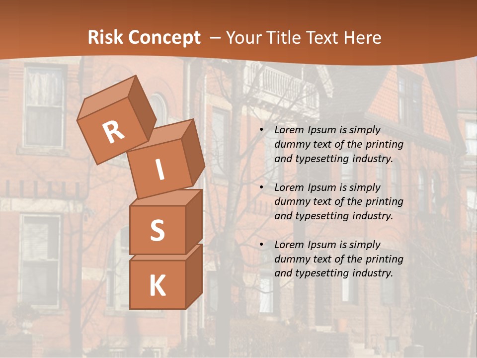 A Row Of Houses With Trees In Front Of Them PowerPoint Template