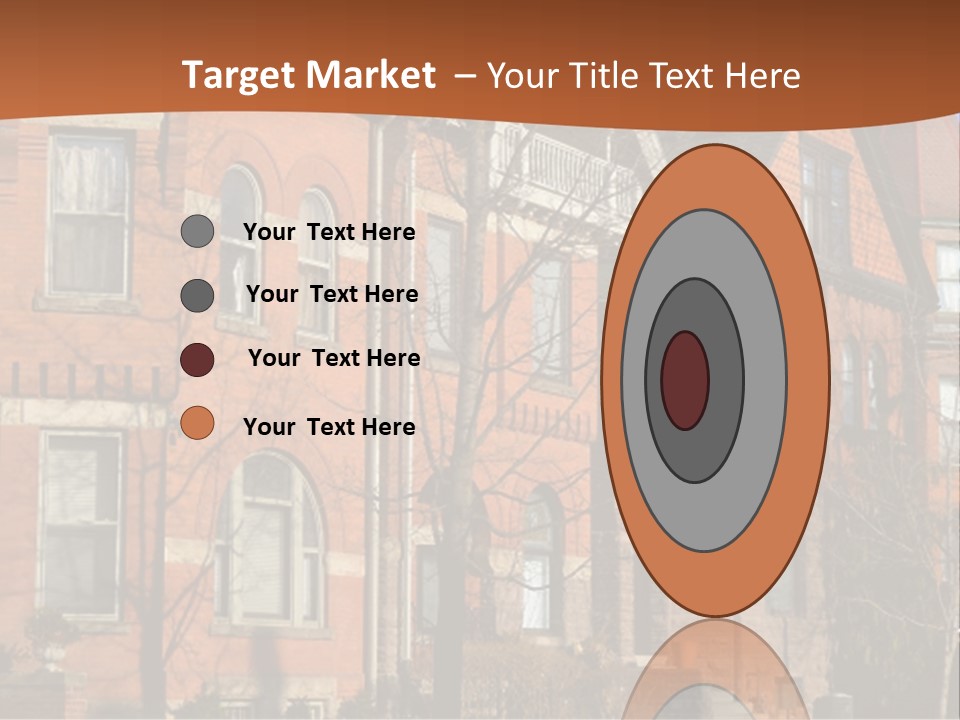 A Row Of Houses With Trees In Front Of Them PowerPoint Template