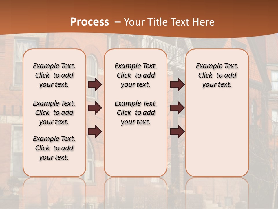 A Row Of Houses With Trees In Front Of Them PowerPoint Template