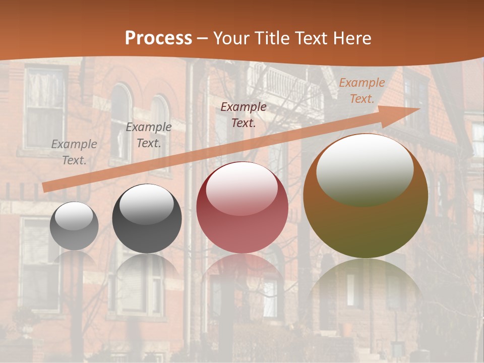 A Row Of Houses With Trees In Front Of Them PowerPoint Template