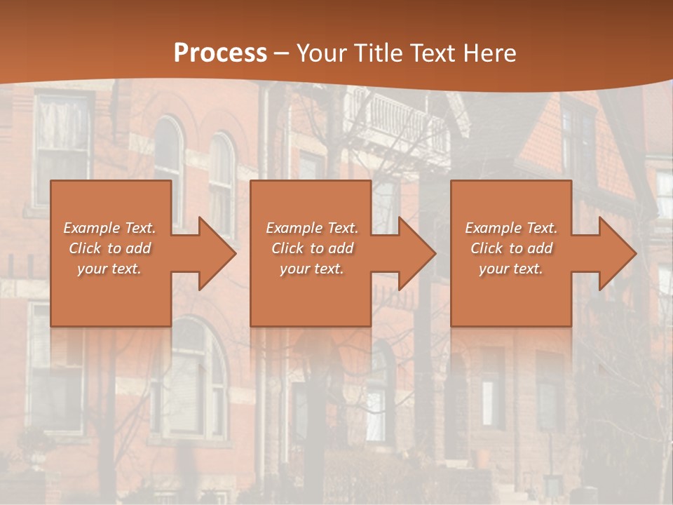 A Row Of Houses With Trees In Front Of Them PowerPoint Template