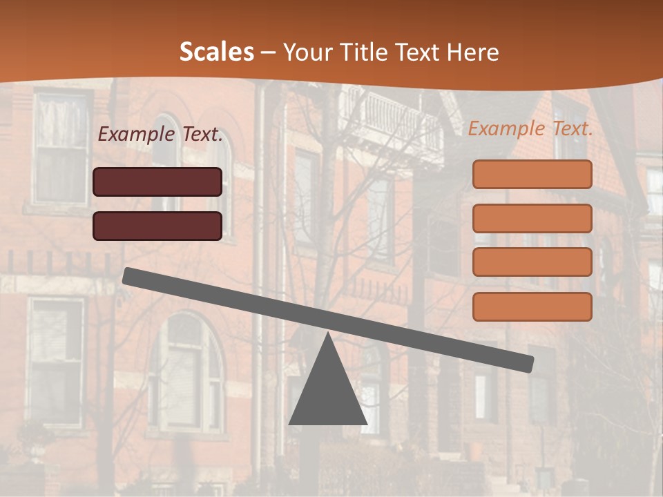 A Row Of Houses With Trees In Front Of Them PowerPoint Template
