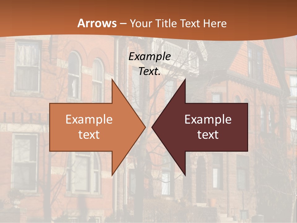A Row Of Houses With Trees In Front Of Them PowerPoint Template