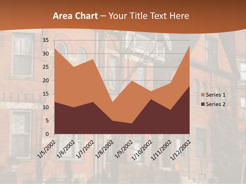 A Row Of Houses With Trees In Front Of Them PowerPoint Template