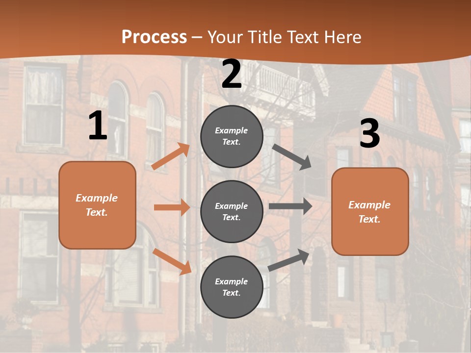 A Row Of Houses With Trees In Front Of Them PowerPoint Template