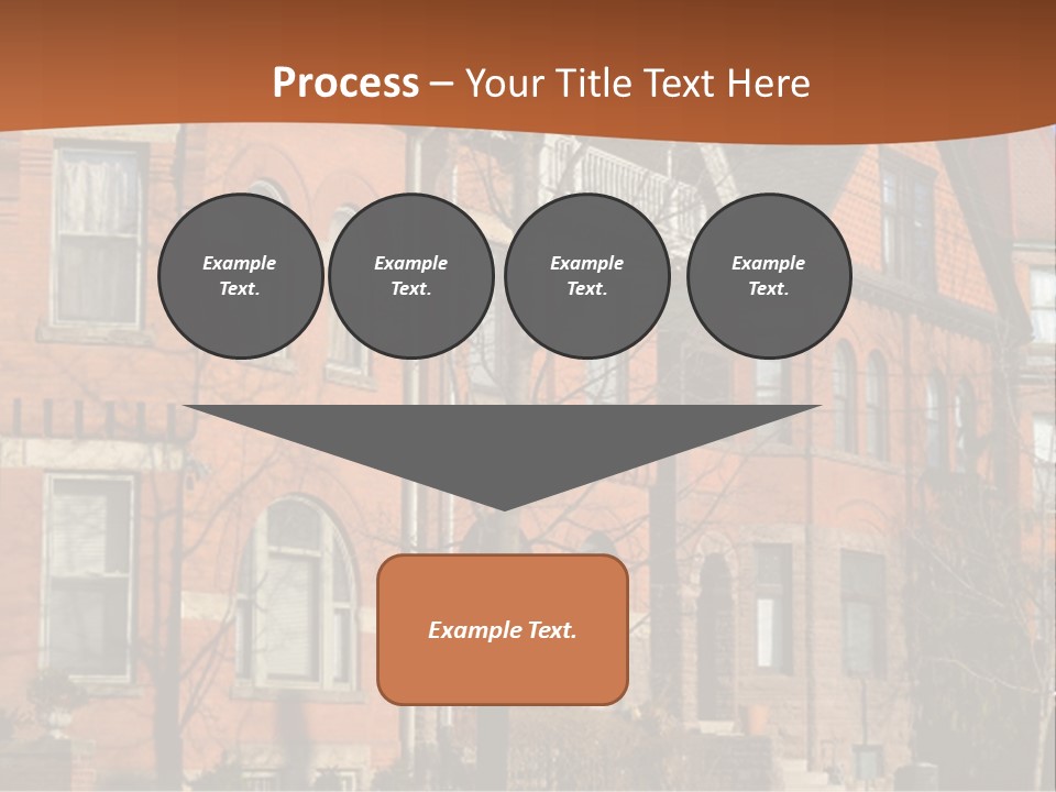 A Row Of Houses With Trees In Front Of Them PowerPoint Template