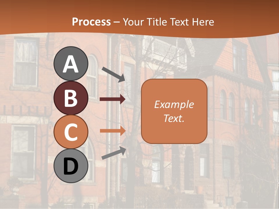 A Row Of Houses With Trees In Front Of Them PowerPoint Template