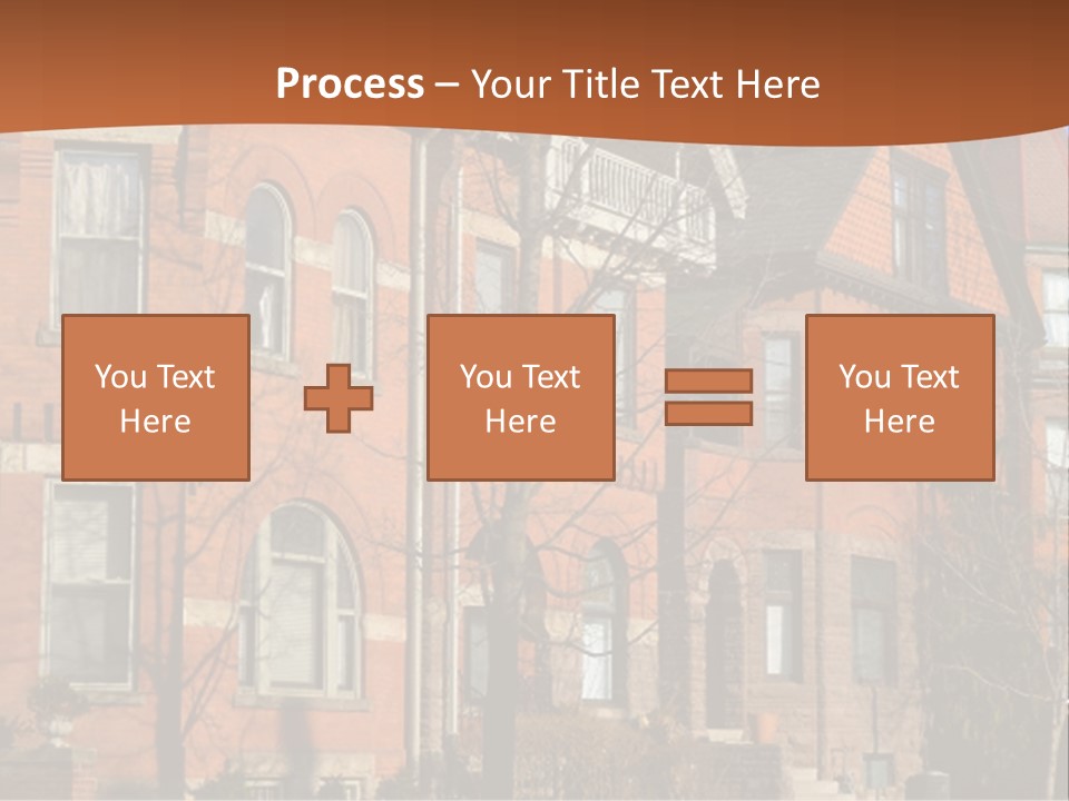 A Row Of Houses With Trees In Front Of Them PowerPoint Template