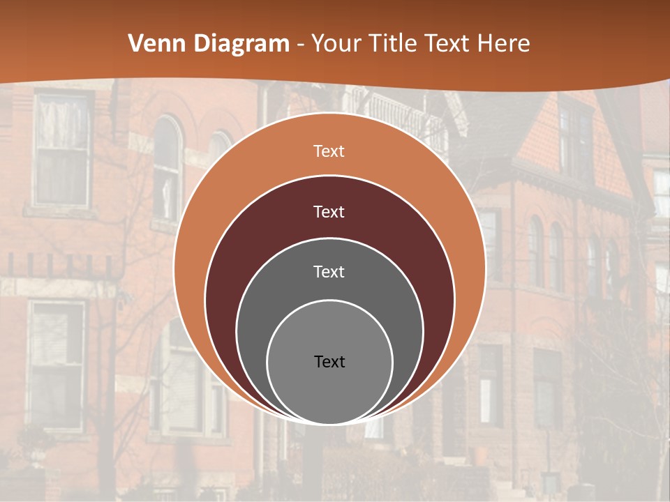 A Row Of Houses With Trees In Front Of Them PowerPoint Template