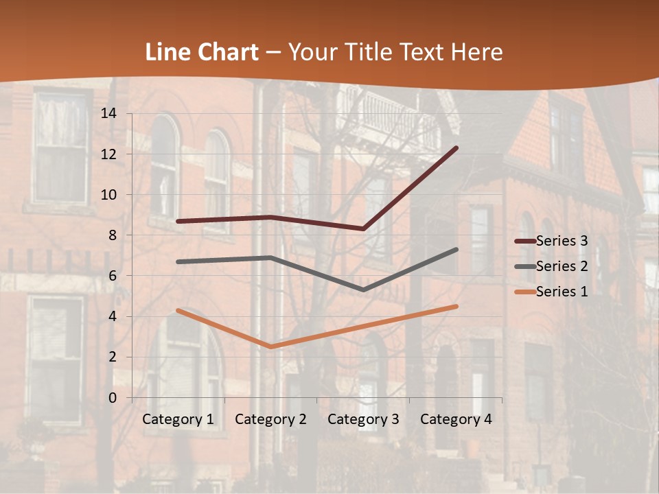 A Row Of Houses With Trees In Front Of Them PowerPoint Template