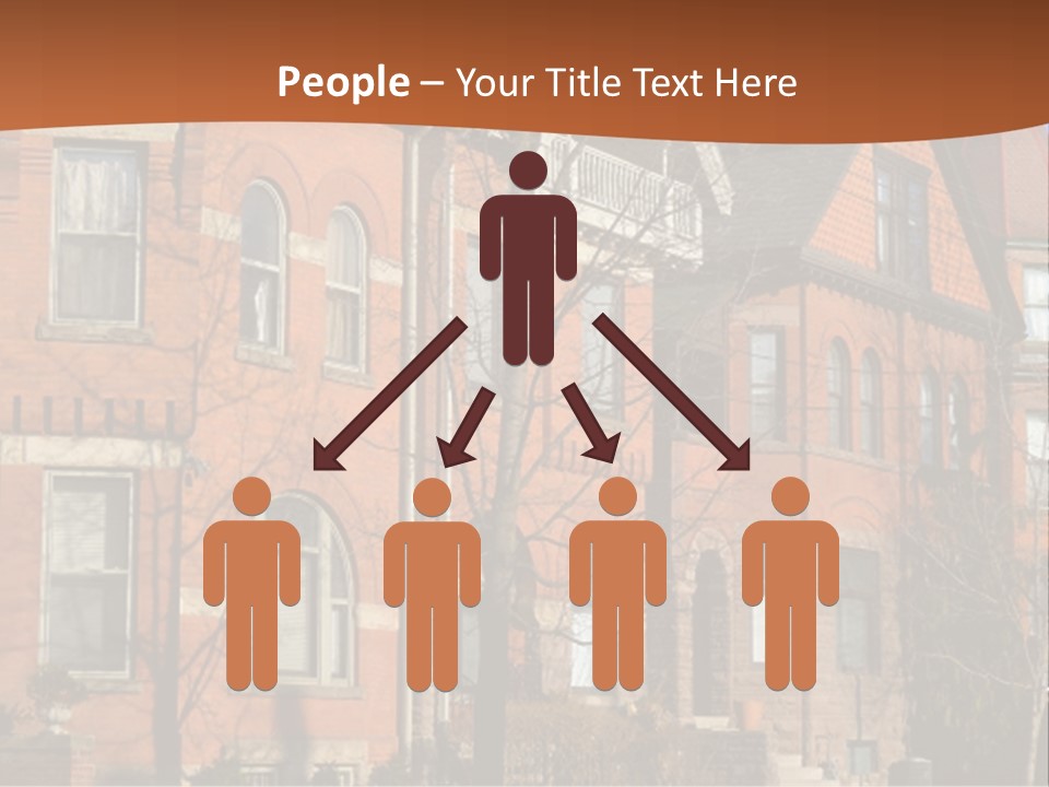 A Row Of Houses With Trees In Front Of Them PowerPoint Template