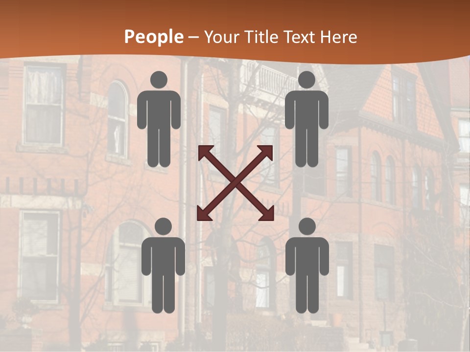 A Row Of Houses With Trees In Front Of Them PowerPoint Template