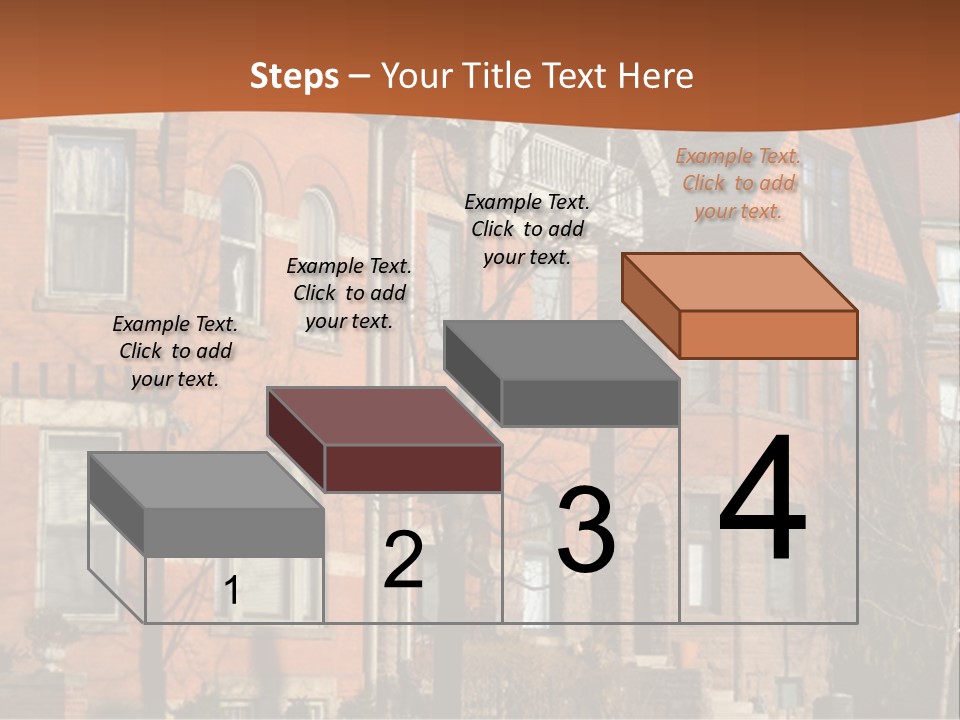 A Row Of Houses With Trees In Front Of Them PowerPoint Template