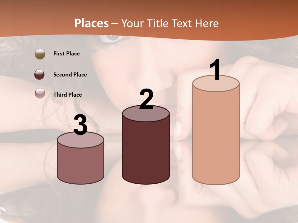 A Woman With Her Hands On Her Face PowerPoint Template