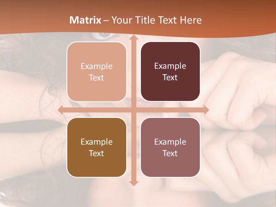 A Woman With Her Hands On Her Face PowerPoint Template