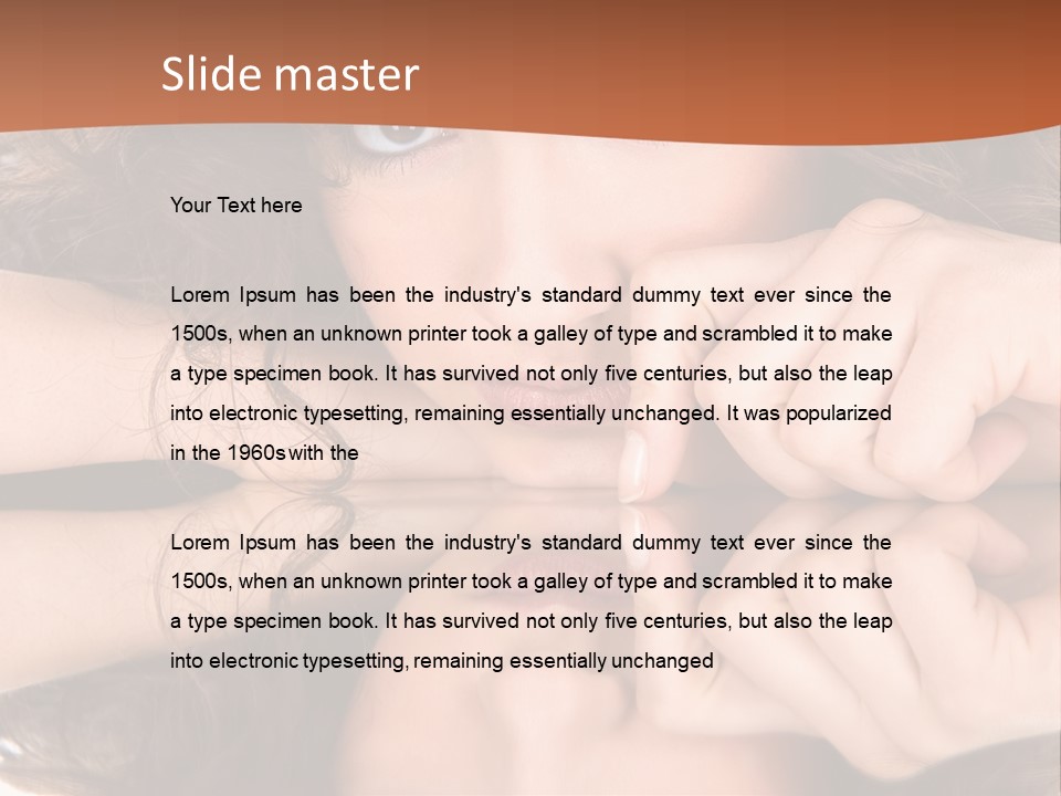 A Woman With Her Hands On Her Face PowerPoint Template