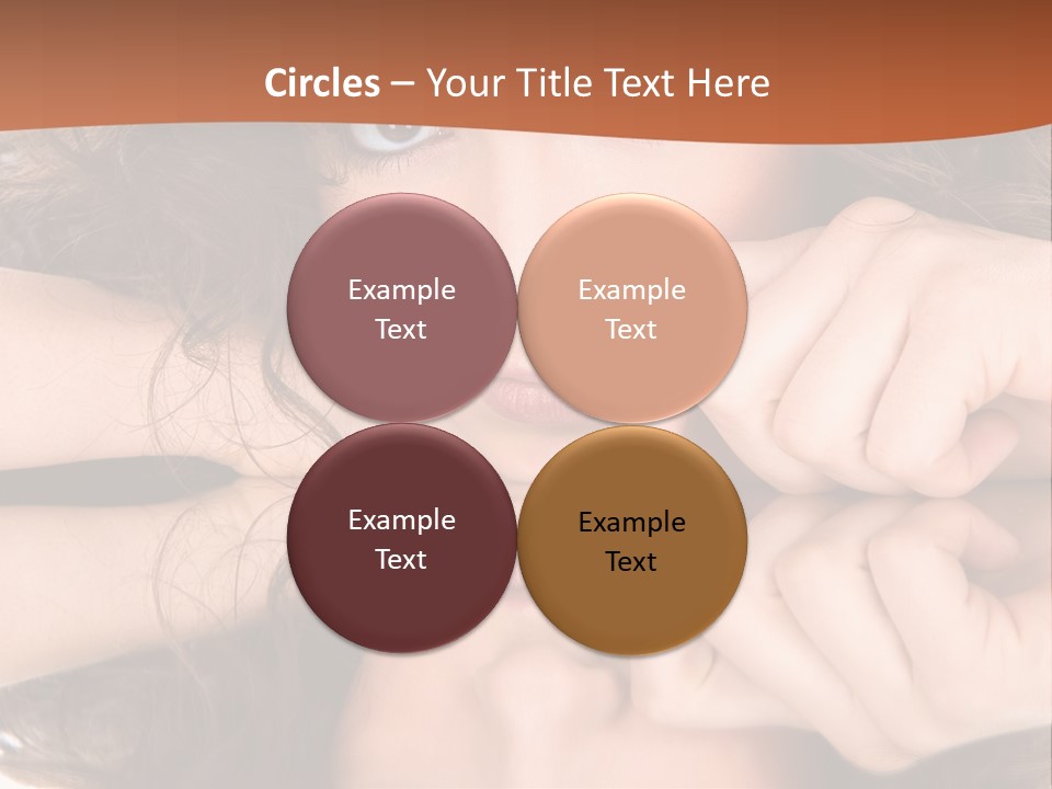 A Woman With Her Hands On Her Face PowerPoint Template