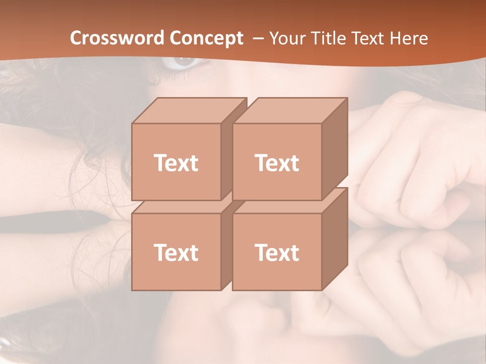 A Woman With Her Hands On Her Face PowerPoint Template