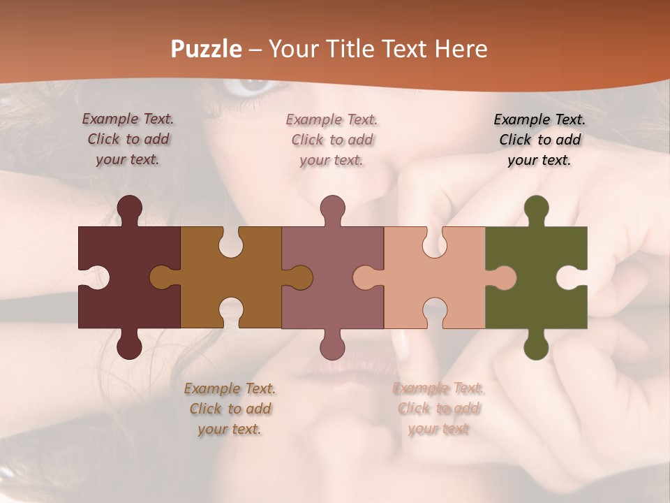 A Woman With Her Hands On Her Face PowerPoint Template