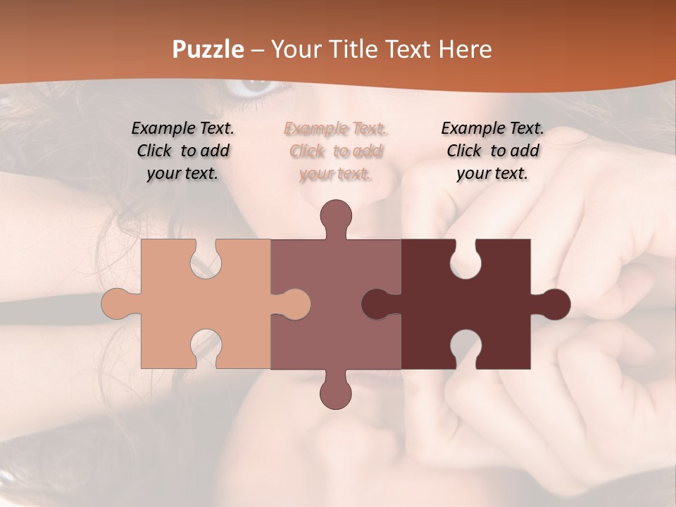 A Woman With Her Hands On Her Face PowerPoint Template