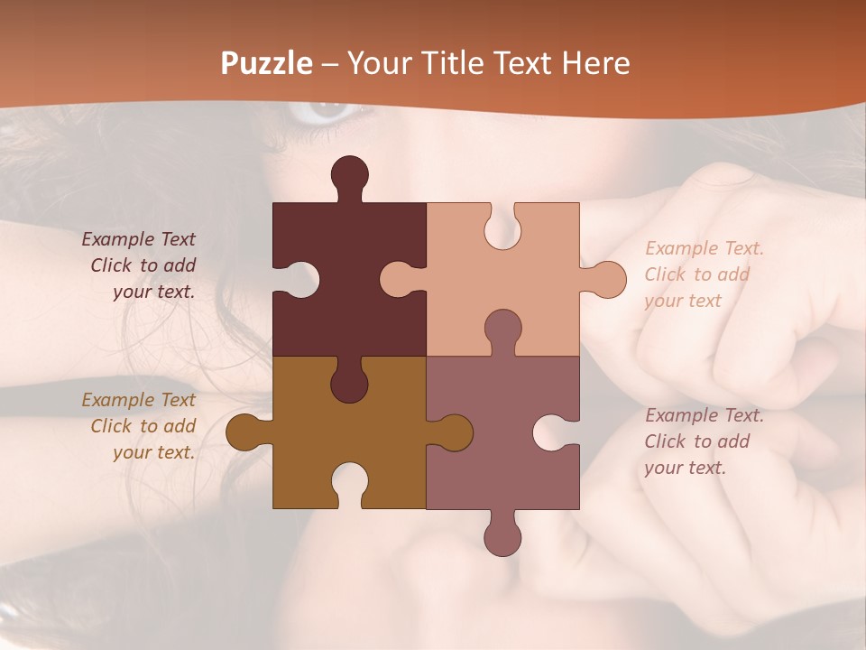 A Woman With Her Hands On Her Face PowerPoint Template