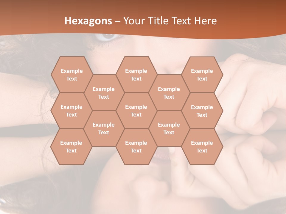 A Woman With Her Hands On Her Face PowerPoint Template