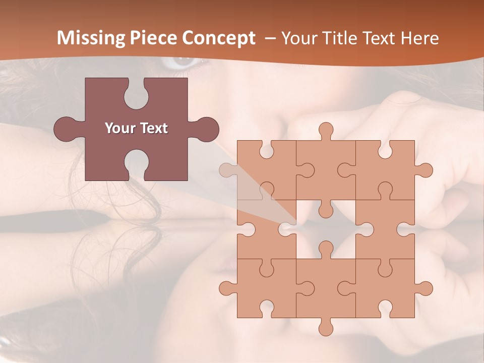 A Woman With Her Hands On Her Face PowerPoint Template