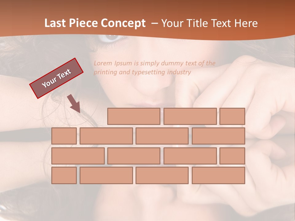 A Woman With Her Hands On Her Face PowerPoint Template