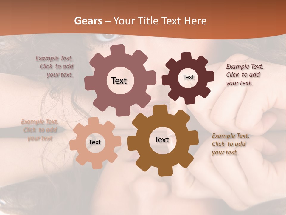 A Woman With Her Hands On Her Face PowerPoint Template