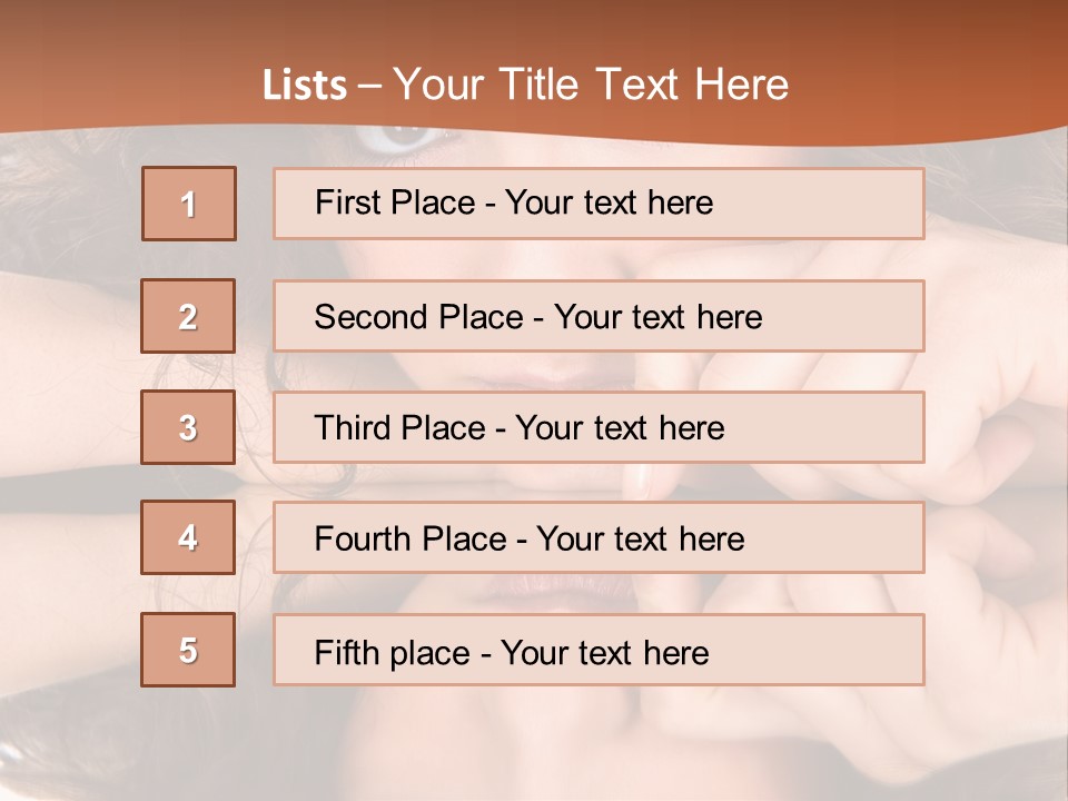 A Woman With Her Hands On Her Face PowerPoint Template