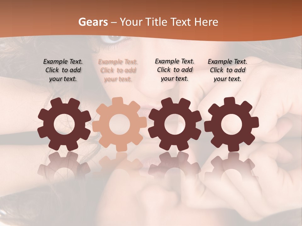 A Woman With Her Hands On Her Face PowerPoint Template