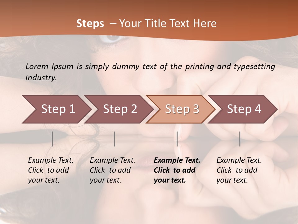 A Woman With Her Hands On Her Face PowerPoint Template