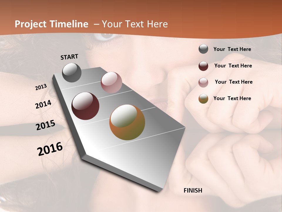 A Woman With Her Hands On Her Face PowerPoint Template