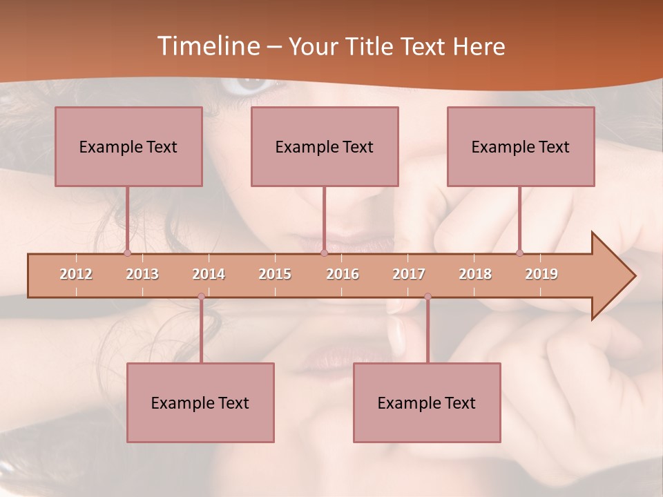 A Woman With Her Hands On Her Face PowerPoint Template