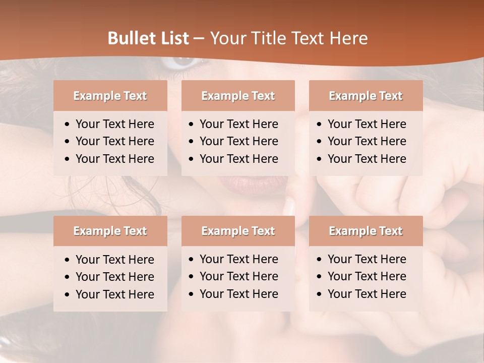 A Woman With Her Hands On Her Face PowerPoint Template