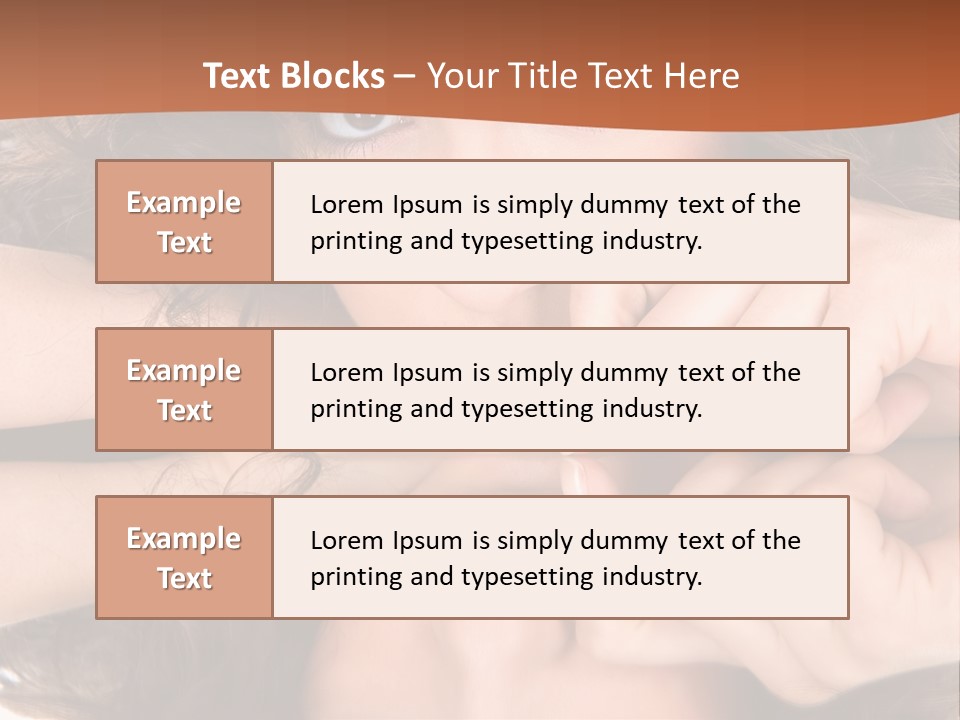 A Woman With Her Hands On Her Face PowerPoint Template